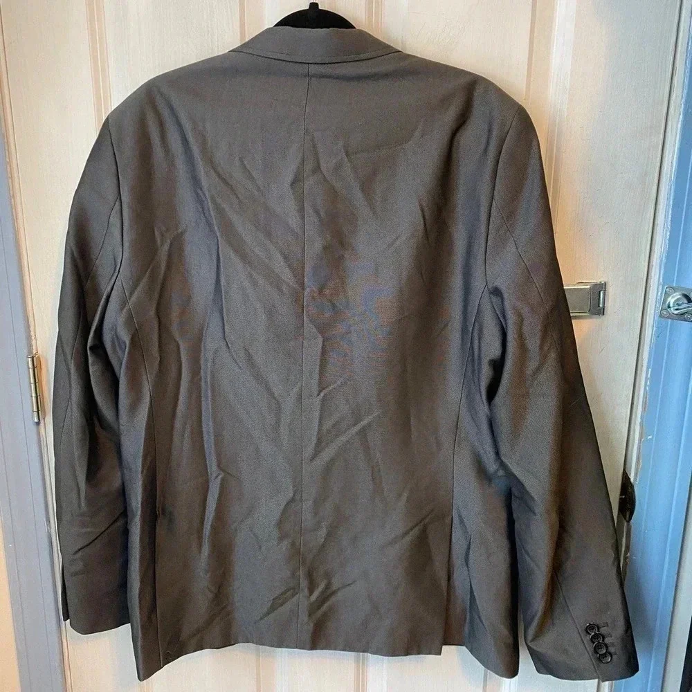 American Rag Slim Fit Gray 2Button Blazer Men Size L Pockets